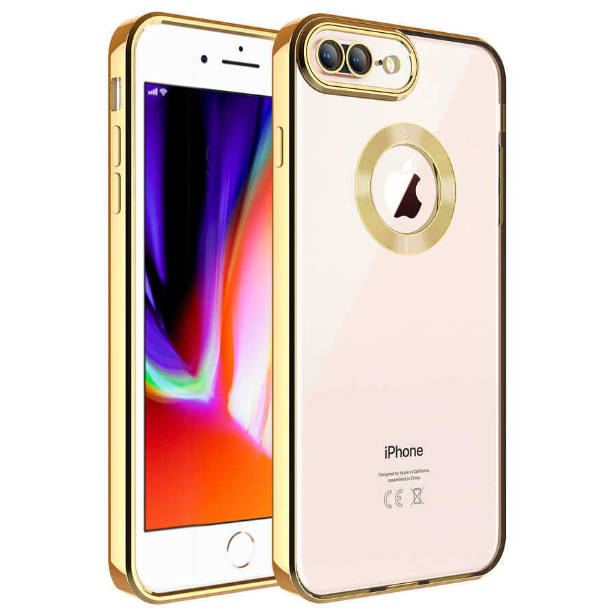 Apple iPhone 7 Plus Uyumlu Kılıf Kamera Korumalı Logo Gösteren Zore Omega Kapak