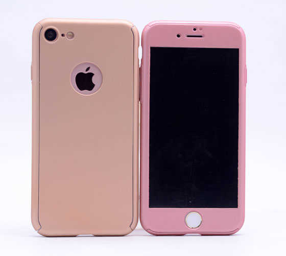 Apple iPhone 7 Plus Uyumlu Kılıf Zore 360 3 Parçalı Rubber Kapak