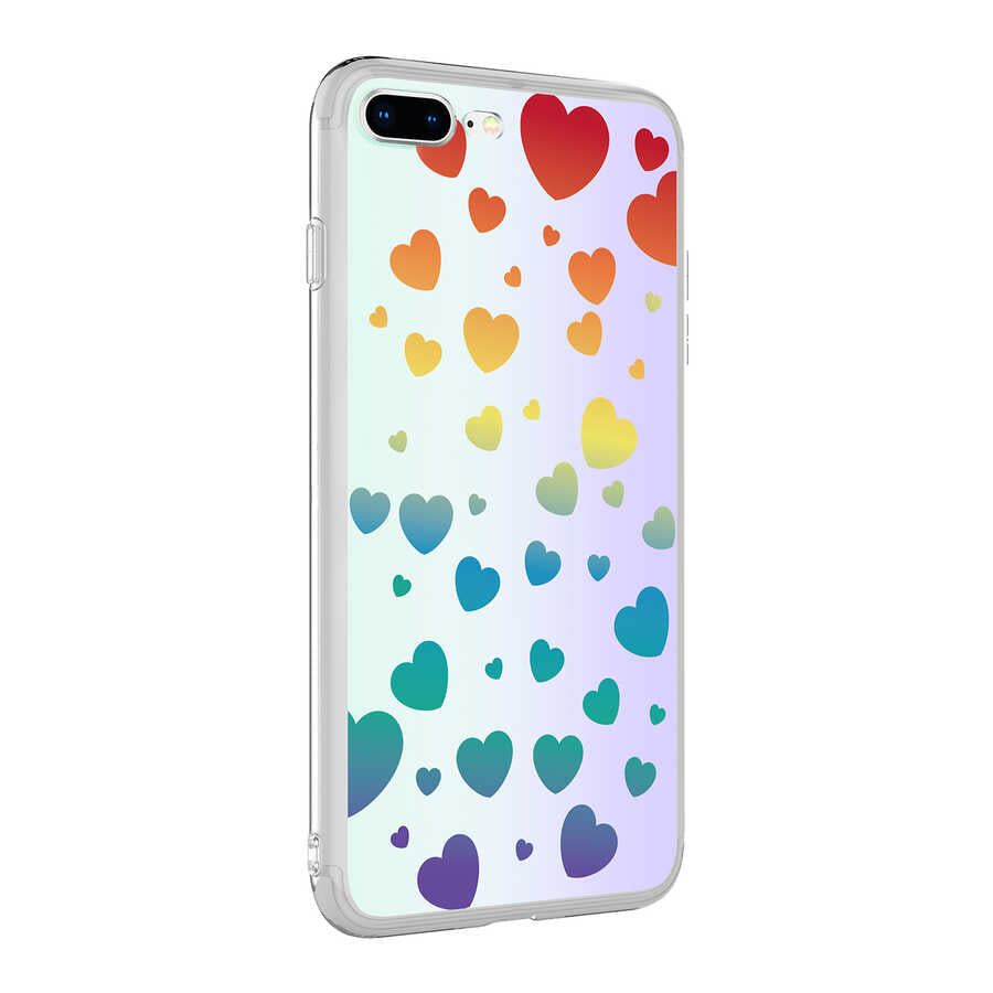 Apple iPhone 7 Plus Uyumlu Kılıf Zore M-Blue Desenli Kapak