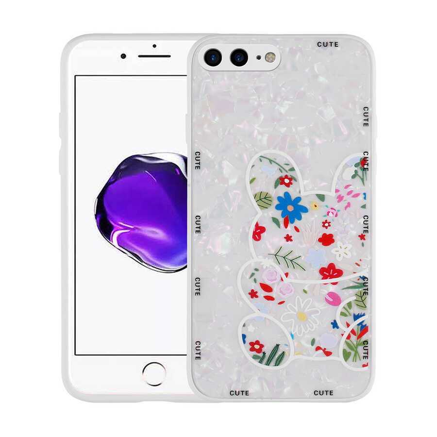 Apple iPhone 8 Plus Uyumlu Kılıf Desenli Sert Silikon Zore Mumila Kapak