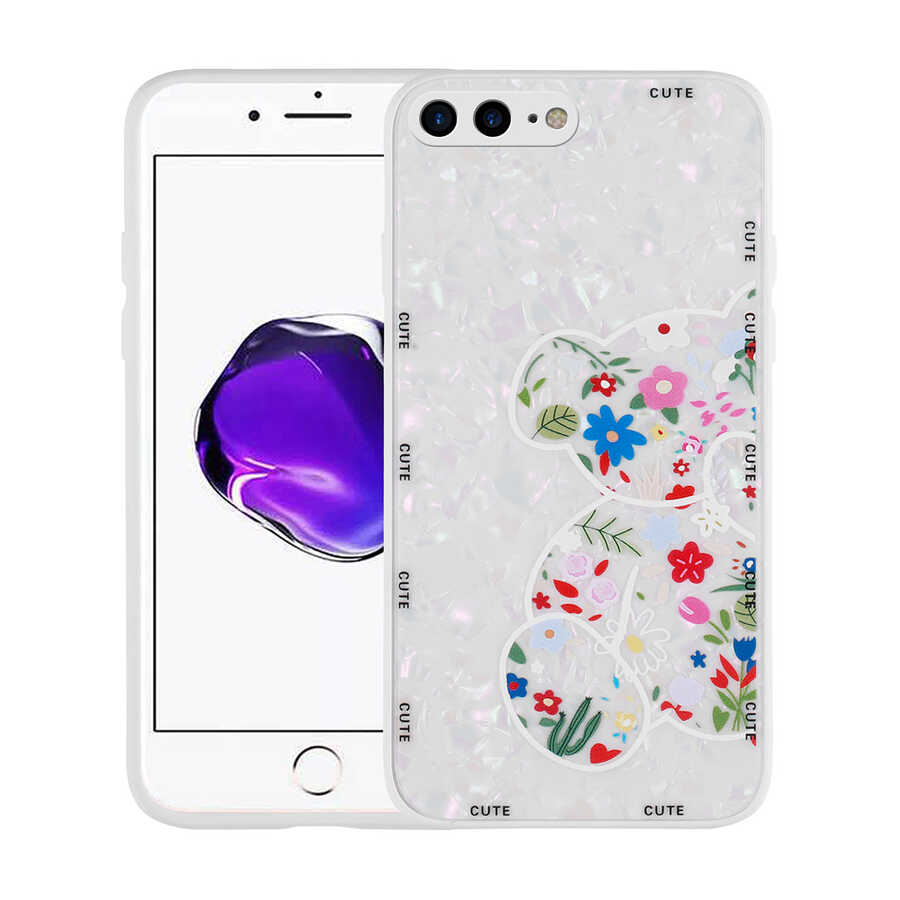 Apple iPhone 8 Plus Uyumlu Kılıf Desenli Sert Silikon Zore Mumila Kapak