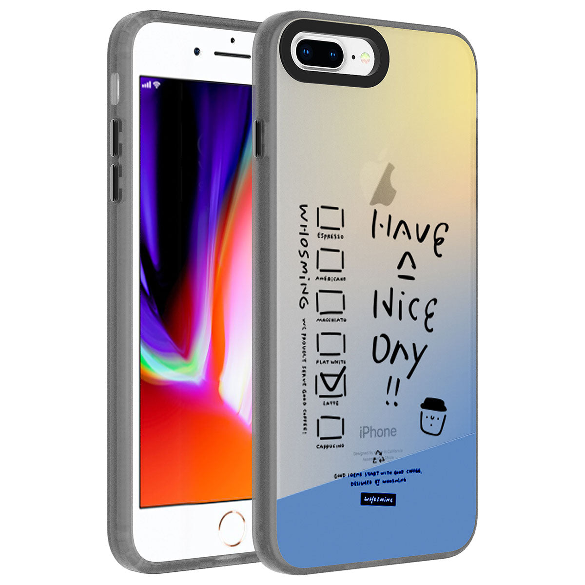 Apple iPhone 8 Plus Uyumlu Kılıf Desenli Zore Dragon Sert Kapak
