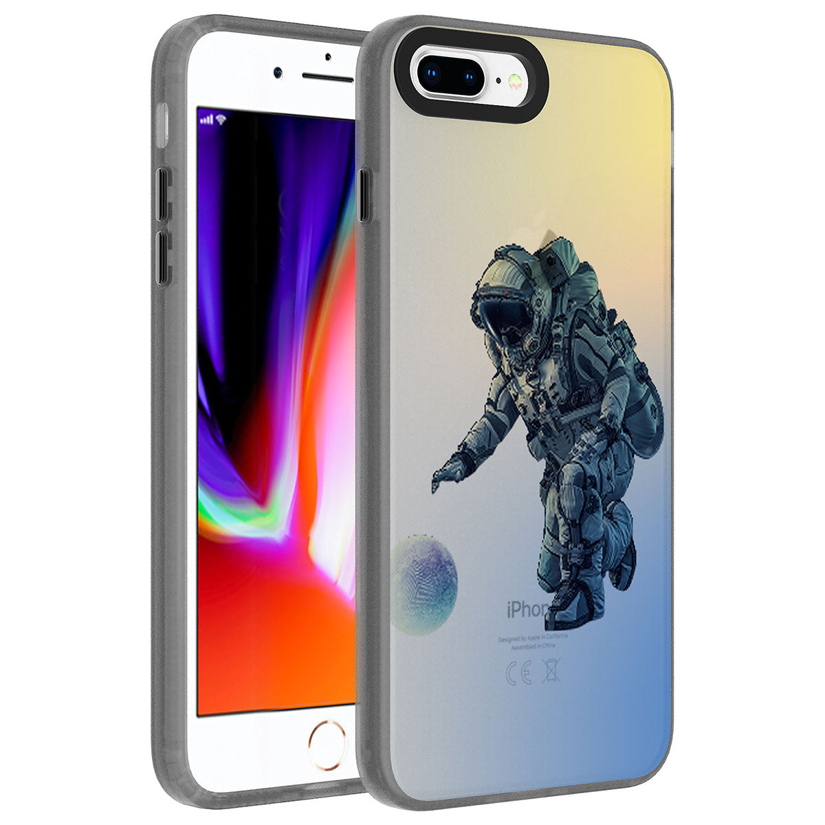 Apple iPhone 8 Plus Uyumlu Kılıf Desenli Zore Dragon Sert Kapak