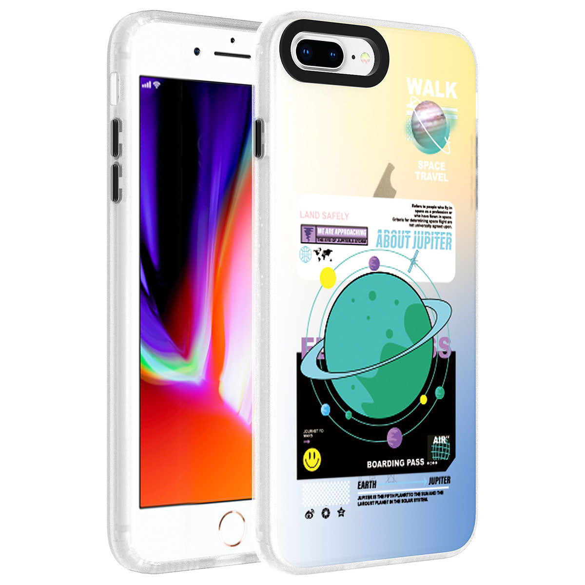 Apple iPhone 8 Plus Uyumlu Kılıf Desenli Zore Dragon Sert Kapak