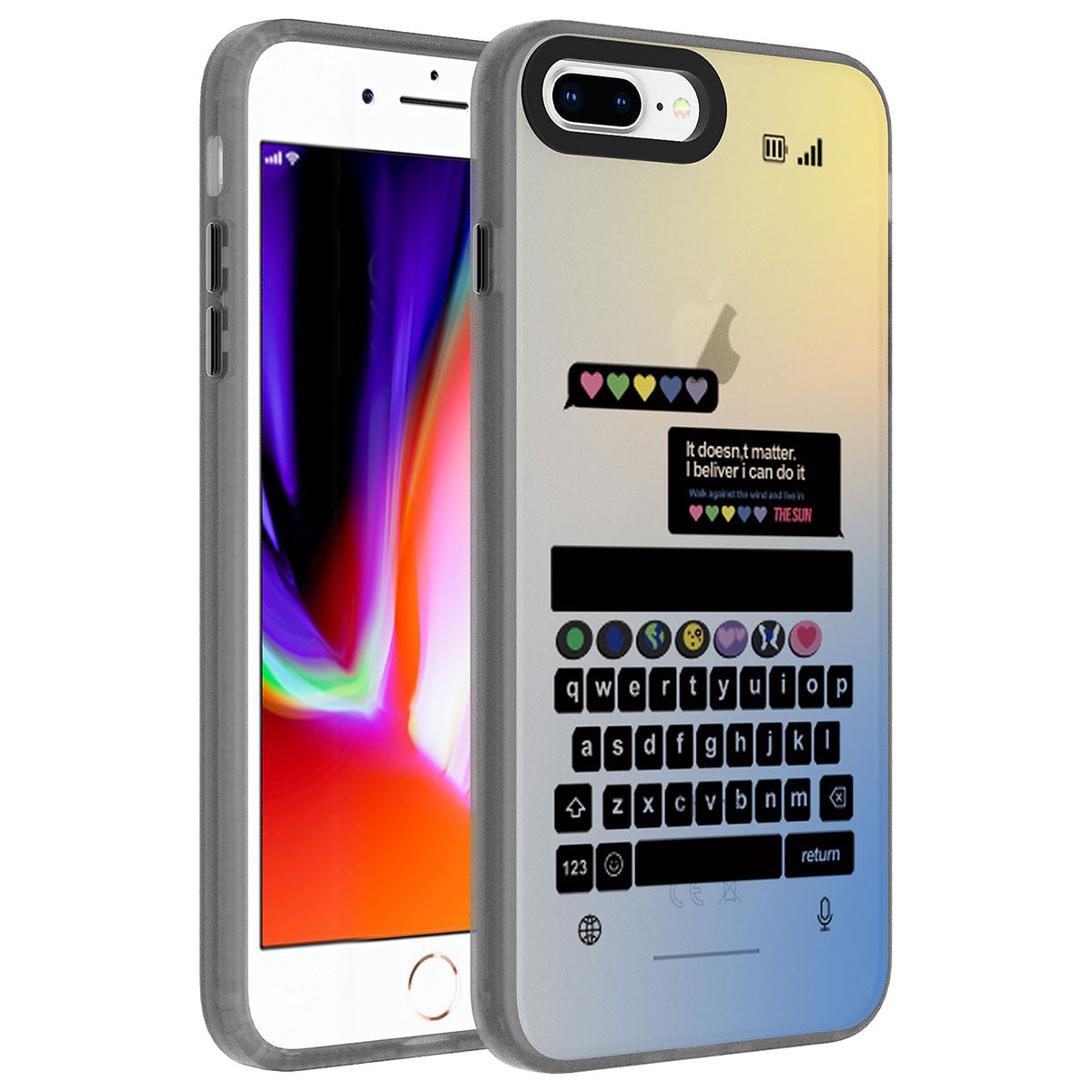 Apple iPhone 8 Plus Uyumlu Kılıf Desenli Zore Dragon Sert Kapak