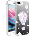 Apple iPhone 8 Plus Uyumlu Kılıf Desenli Zore Silver Sert Kapak
