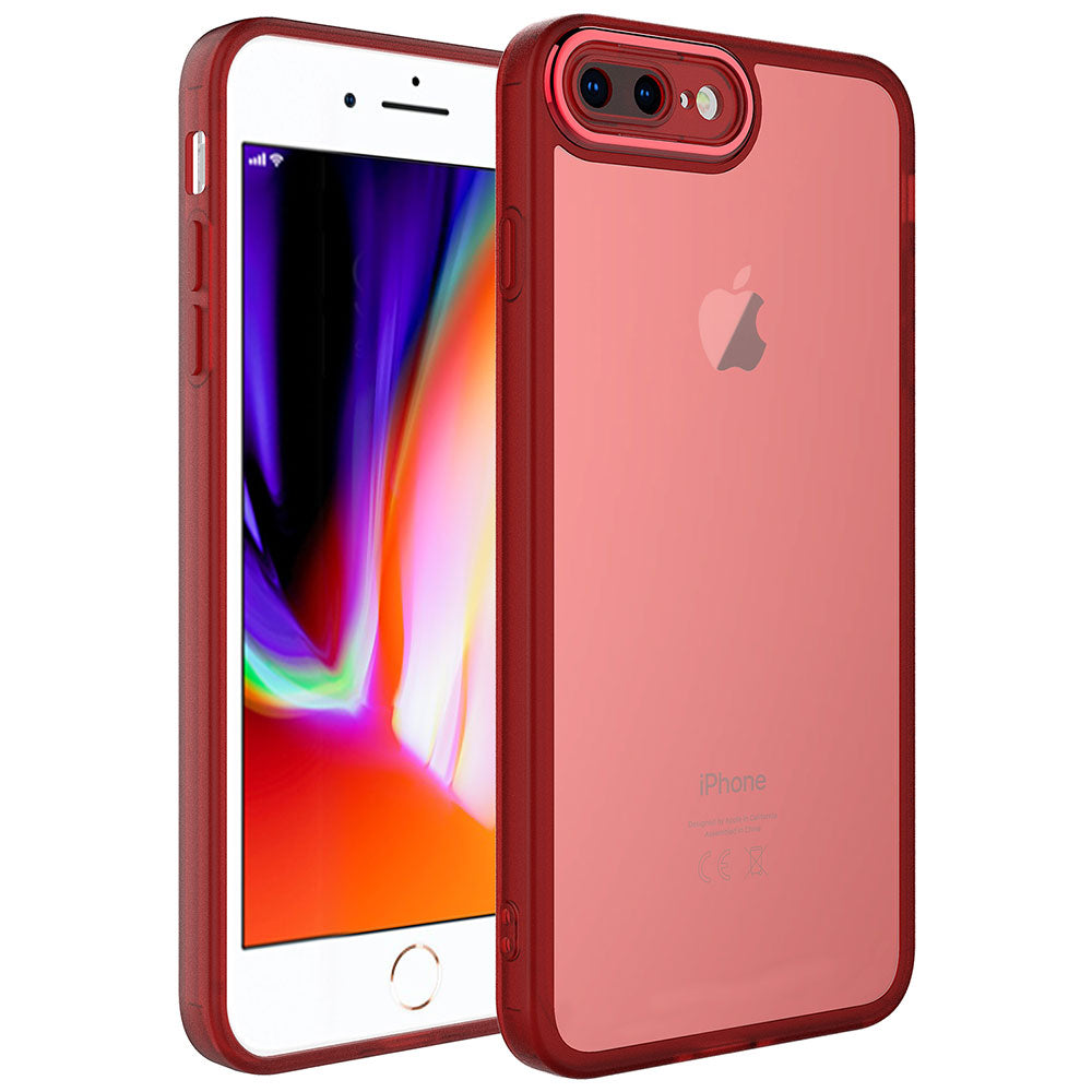 Apple iPhone 8 Plus Uyumlu Kılıf Kamera Korumalı Transparan Zore Post Kapak