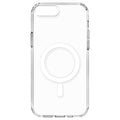 Apple iPhone 8 Plus Uyumlu Kılıf M-safe Şarj Özellikli Şeffaf Sert PC Zore Embos Kapak