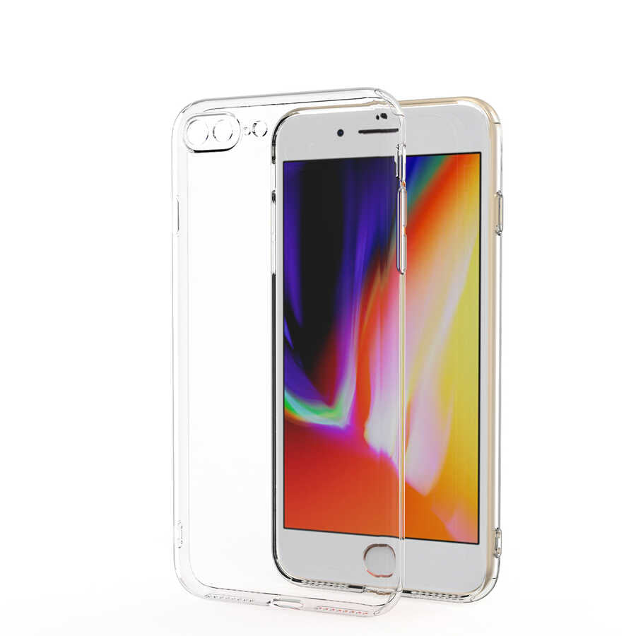 Apple iPhone 8 Plus Uyumlu Kılıf Zore Kamera Korumalı Süper Silikon Kapak