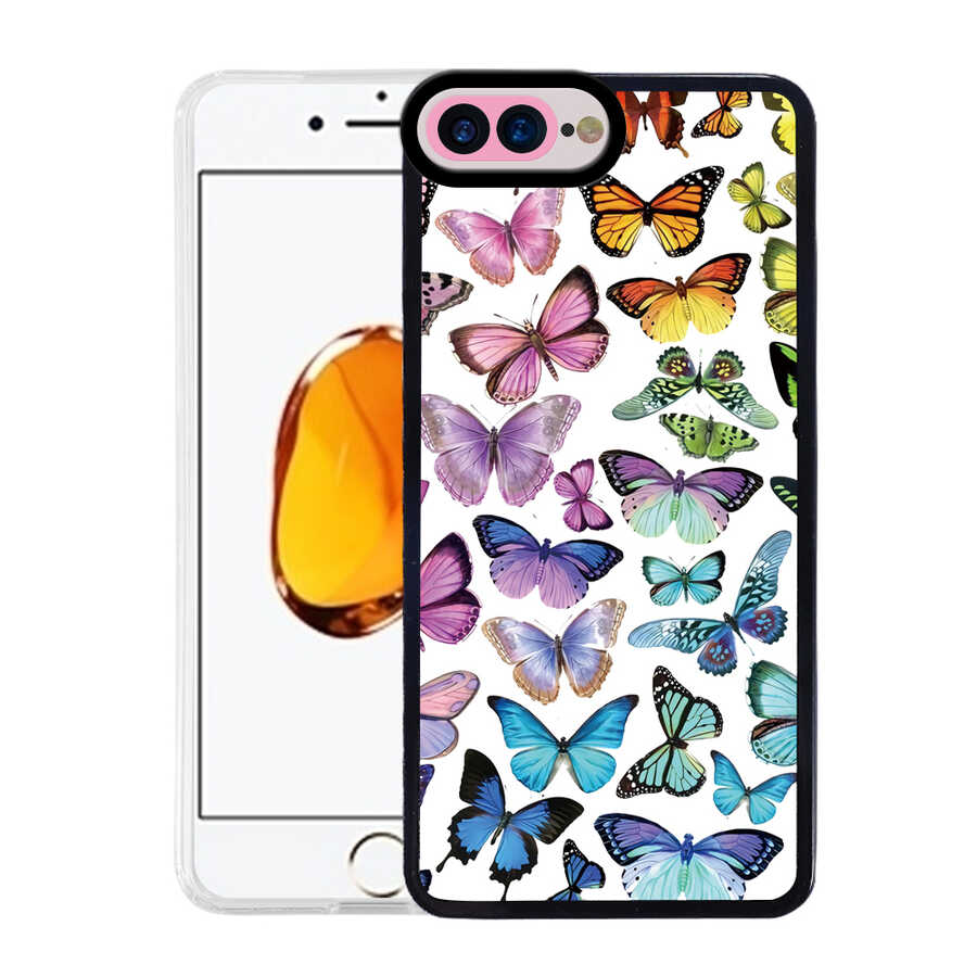 Apple iPhone 8 Plus Uyumlu Kılıf Zore M-Fit Desenli Kapak