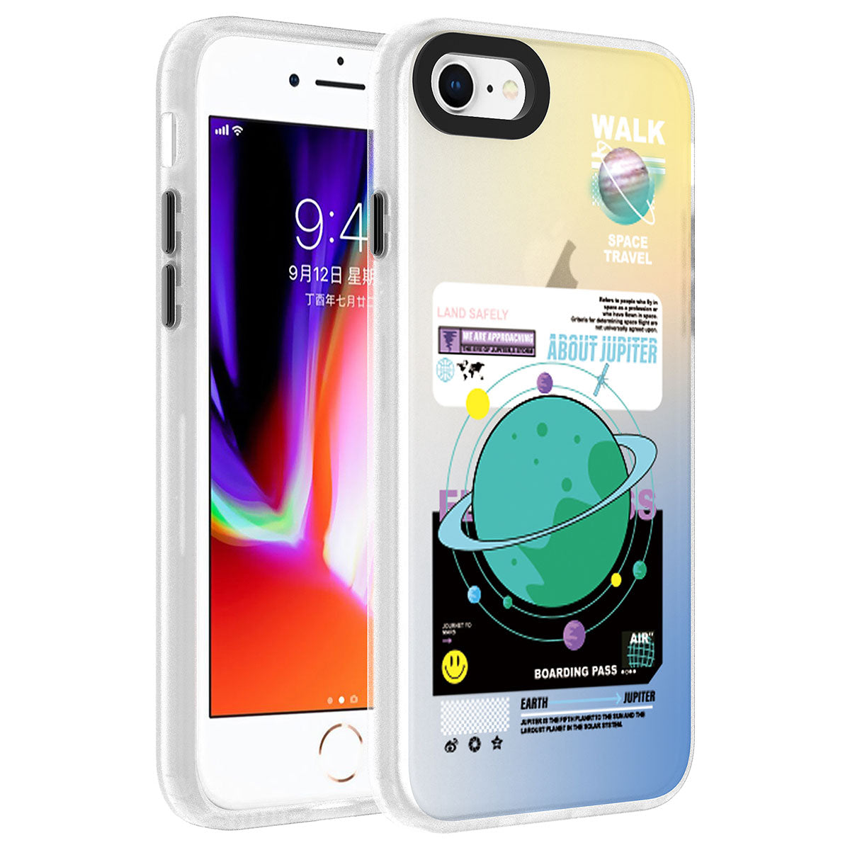 Apple iPhone SE 2020 Uyumlu Kılıf Desenli Zore Dragon Sert Kapak