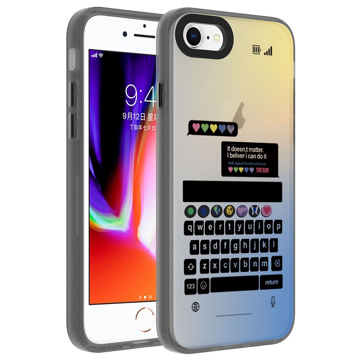 Apple iPhone SE 2020 Uyumlu Kılıf Desenli Zore Dragon Sert Kapak