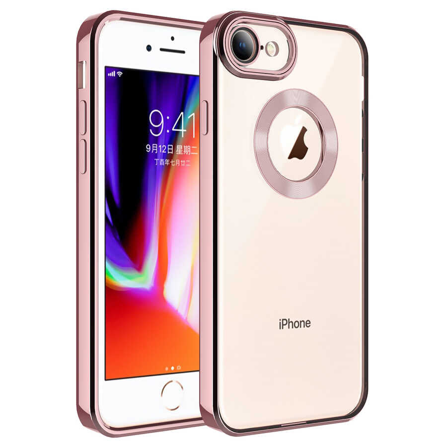 Apple iPhone SE 2020 Uyumlu Kılıf Kamera Korumalı Logo Gösteren Zore Omega Kapak