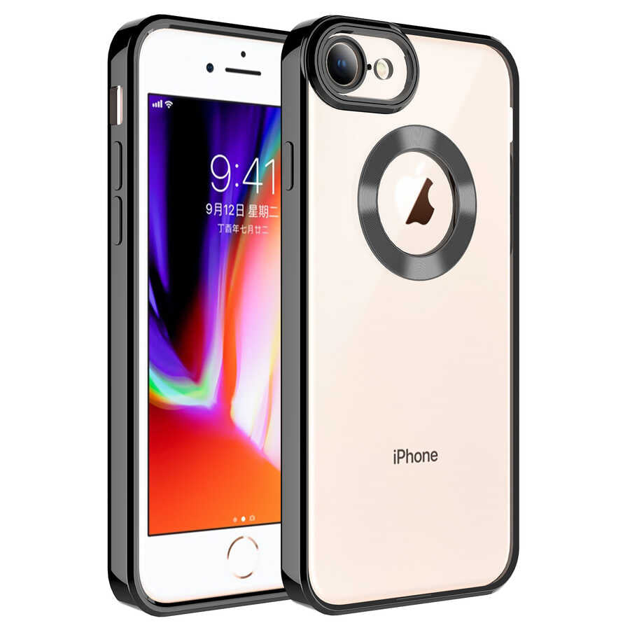 Apple iPhone SE 2020 Uyumlu Kılıf Kamera Korumalı Logo Gösteren Zore Omega Kapak