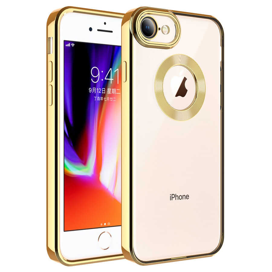 Apple iPhone SE 2020 Uyumlu Kılıf Kamera Korumalı Logo Gösteren Zore Omega Kapak
