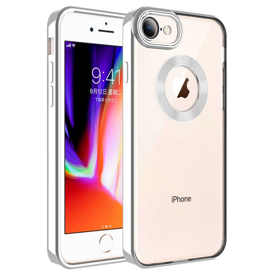 Apple iPhone SE 2020 Uyumlu Kılıf Kamera Korumalı Logo Gösteren Zore Omega Kapak