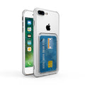 Apple iPhone SE 2020 Uyumlu Kılıf Kartlıklı Şeffaf Zore Setra Clear Silikon Kapak