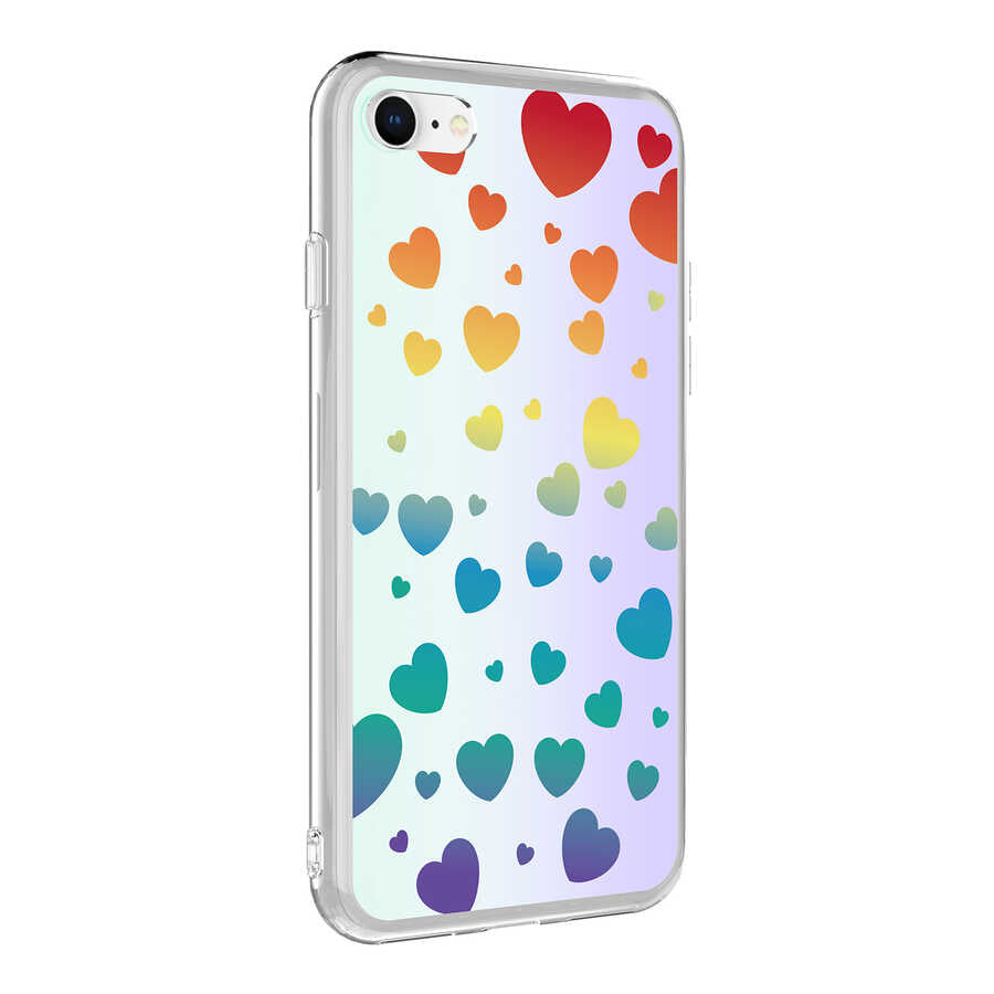 Apple iPhone SE 2020 Uyumlu Kılıf Zore M-Blue Desenli Kapak