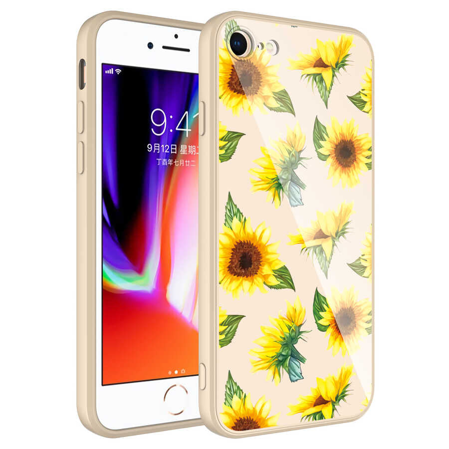 Apple iPhone SE 2022 Uyumlu Kılıf Kamera Korumalı Desenli Sert Silikon Zore Epoksi Kapak