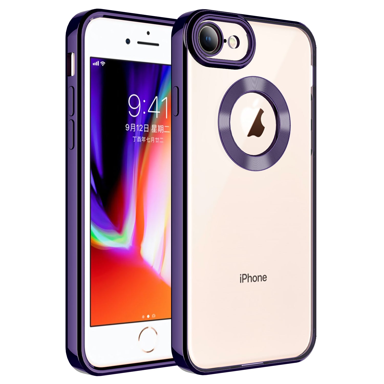 Apple iPhone SE 2022 Kılıf Kamera Korumalı Logo Gösteren Zore Omega Kapak