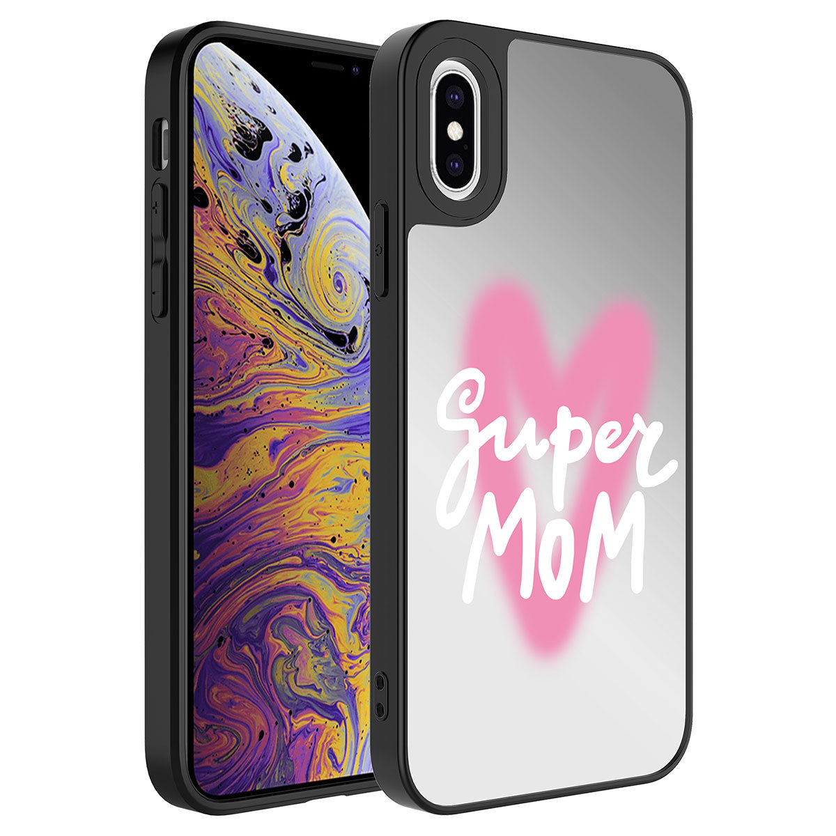 Apple iPhone XS 5.8 Uyumlu Kılıf Aynalı Desenli Kamera Korumalı Parlak Zore Mirror Kapak