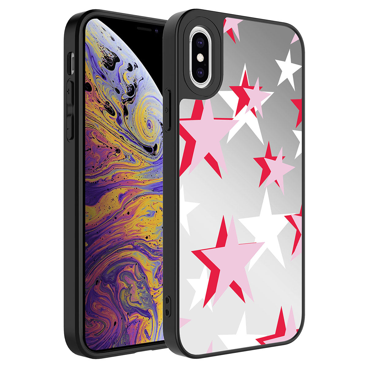 Apple iPhone XS 5.8 Uyumlu Kılıf Aynalı Desenli Kamera Korumalı Parlak Zore Mirror Kapak