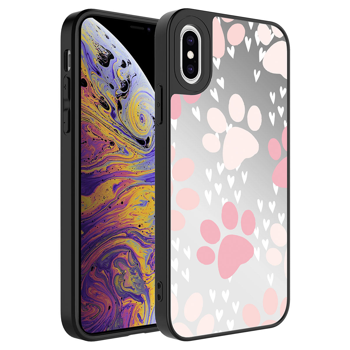 Apple iPhone XS 5.8 Uyumlu Kılıf Aynalı Desenli Kamera Korumalı Parlak Zore Mirror Kapak