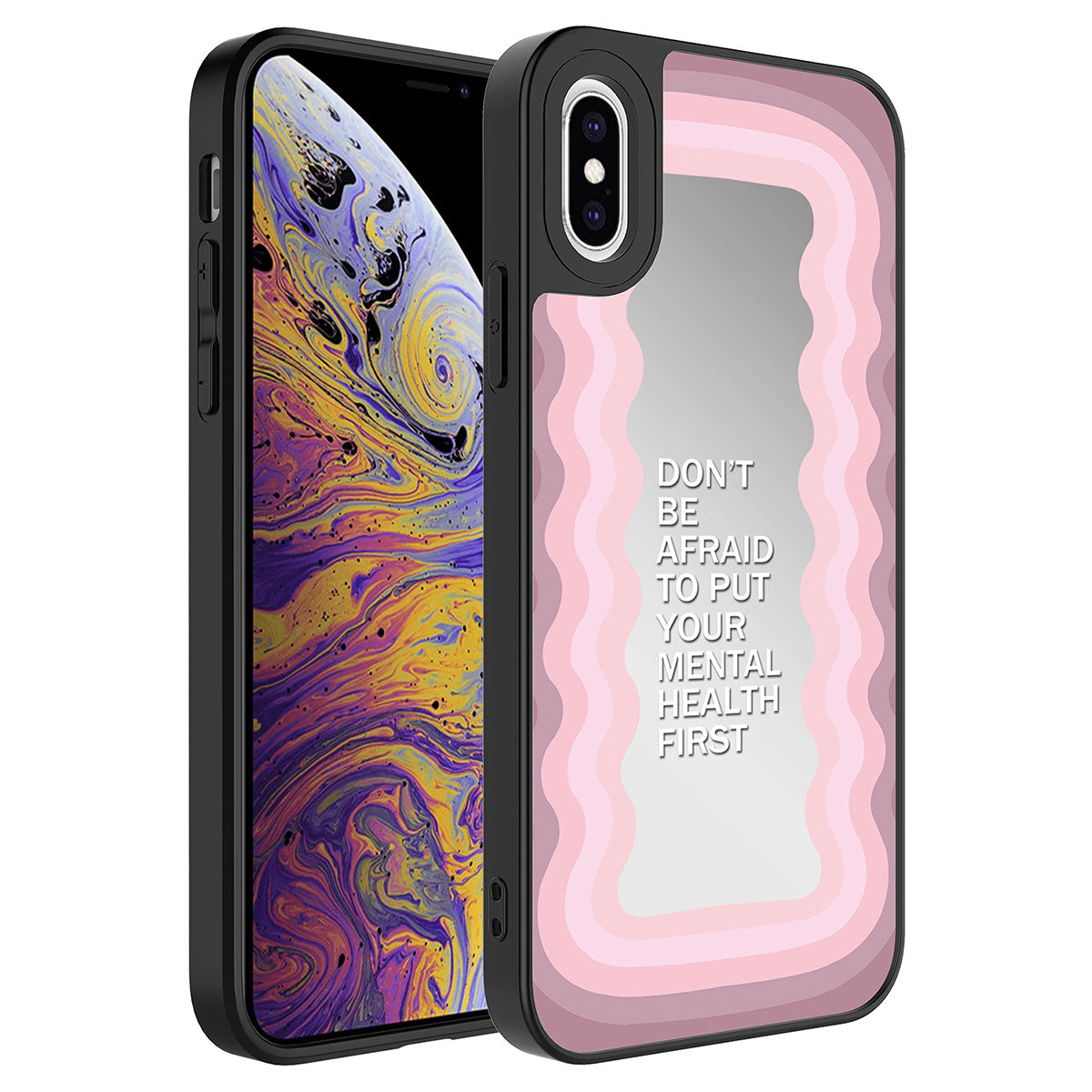 Apple iPhone XS 5.8 Uyumlu Kılıf Aynalı Desenli Kamera Korumalı Parlak Zore Mirror Kapak