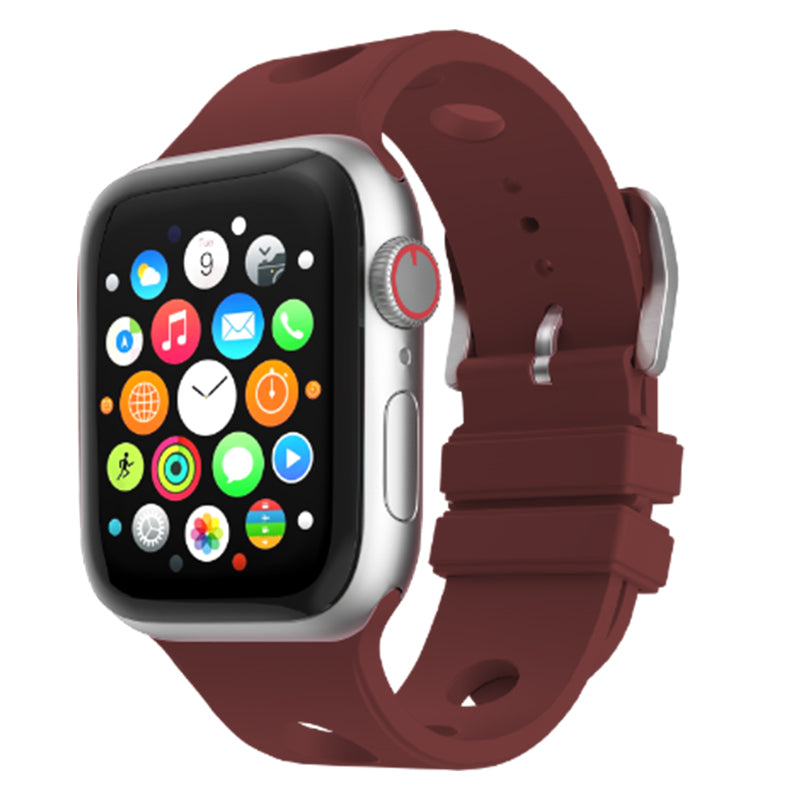 Apple Watch 10 46mm Delikli Tasarım Zore KRD-147 Silikon Kordon