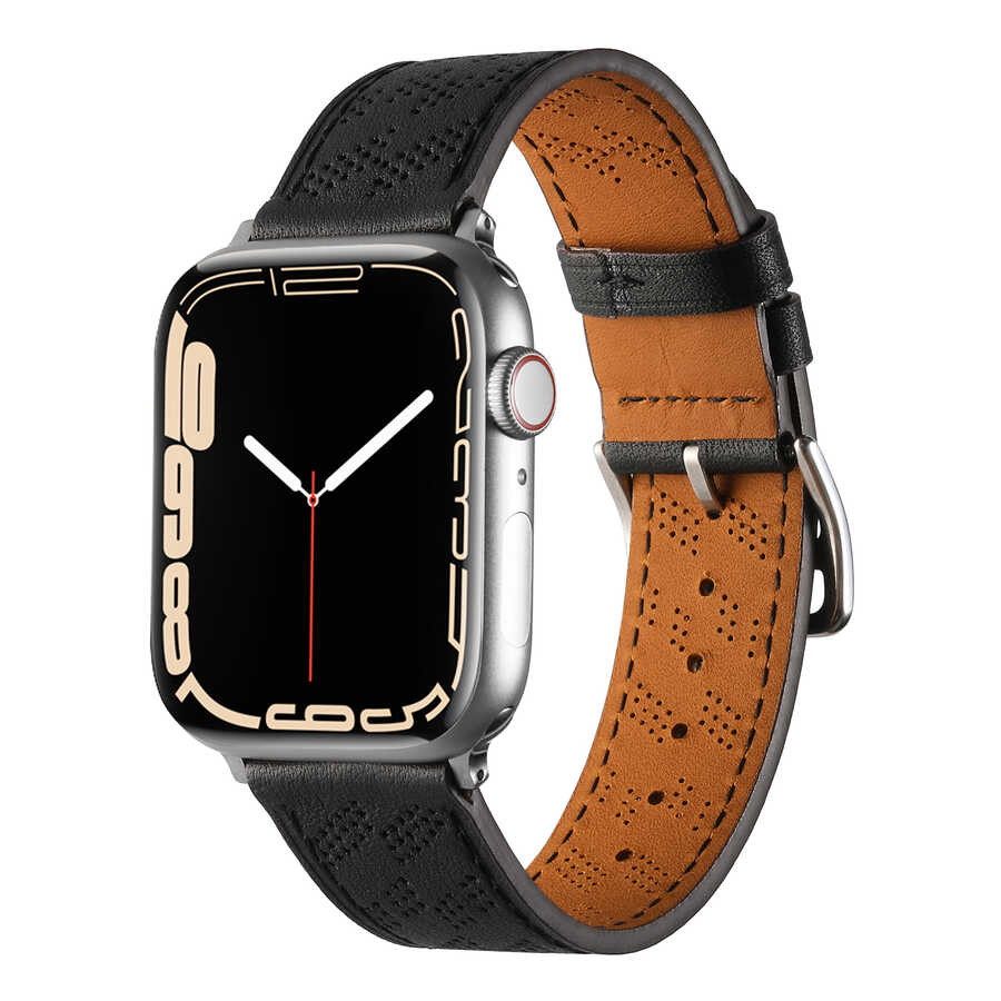 Apple Watch 38mm KRD-76 PU Deri Kordon Strap Kayış