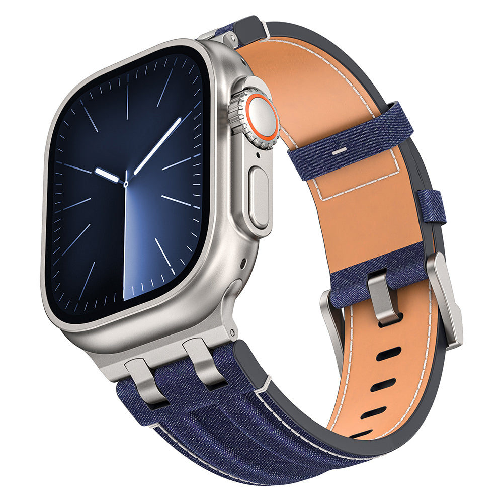 Apple Watch 42mm Zore KRD-153 Kot Kumaş Tasarımlı Kordon