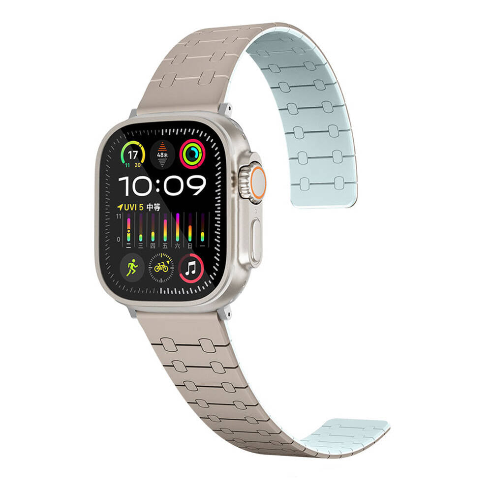 Apple Watch 44mm Zore KRD-111 Çizgili Desenli Silikon Kordon