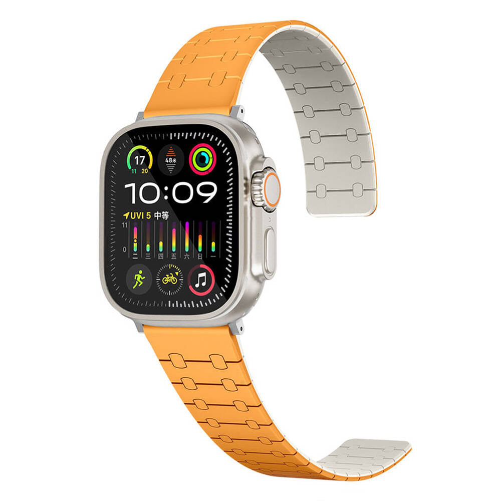 Apple Watch 44mm Zore KRD-111 Çizgili Desenli Silikon Kordon
