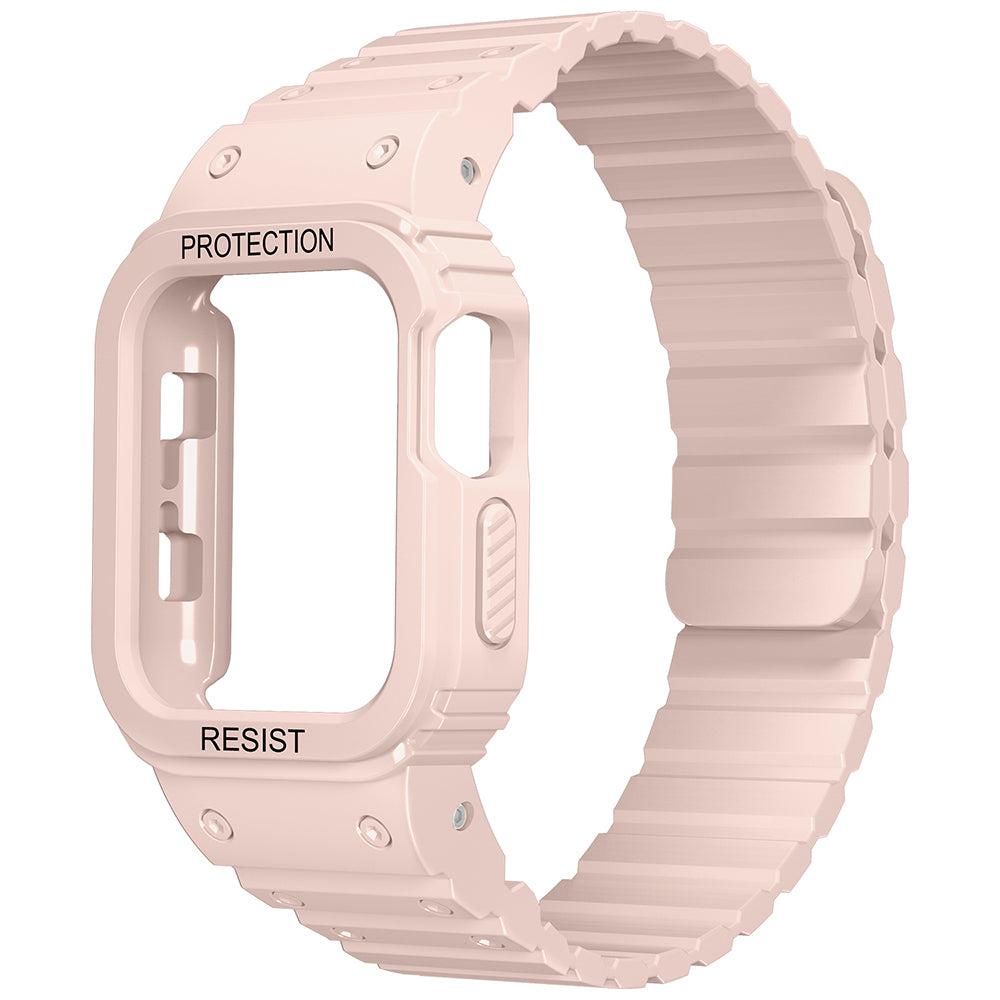 Apple Watch 44mm Zore KRD-142 Airbag Tasarımlı Kasa Koruyuculu Silikon Kordon