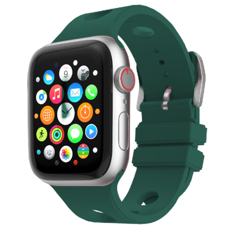 Apple Watch 7 41mm Delikli Tasarım Zore KRD-147 Silikon Kordon