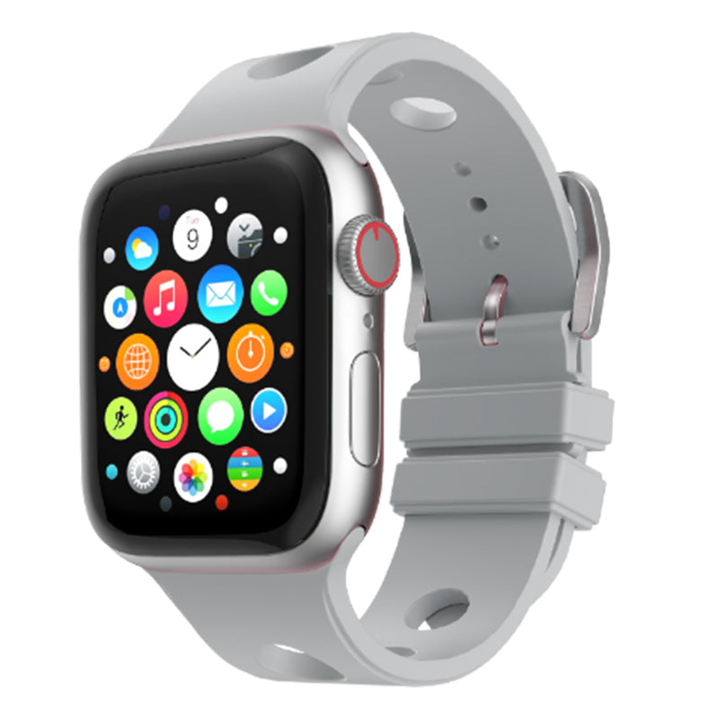 Apple Watch 7 41mm Delikli Tasarım Zore KRD-147 Silikon Kordon