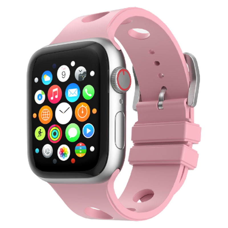 Apple Watch 7 45mm Delikli Tasarım Zore KRD-147 Silikon Kordon