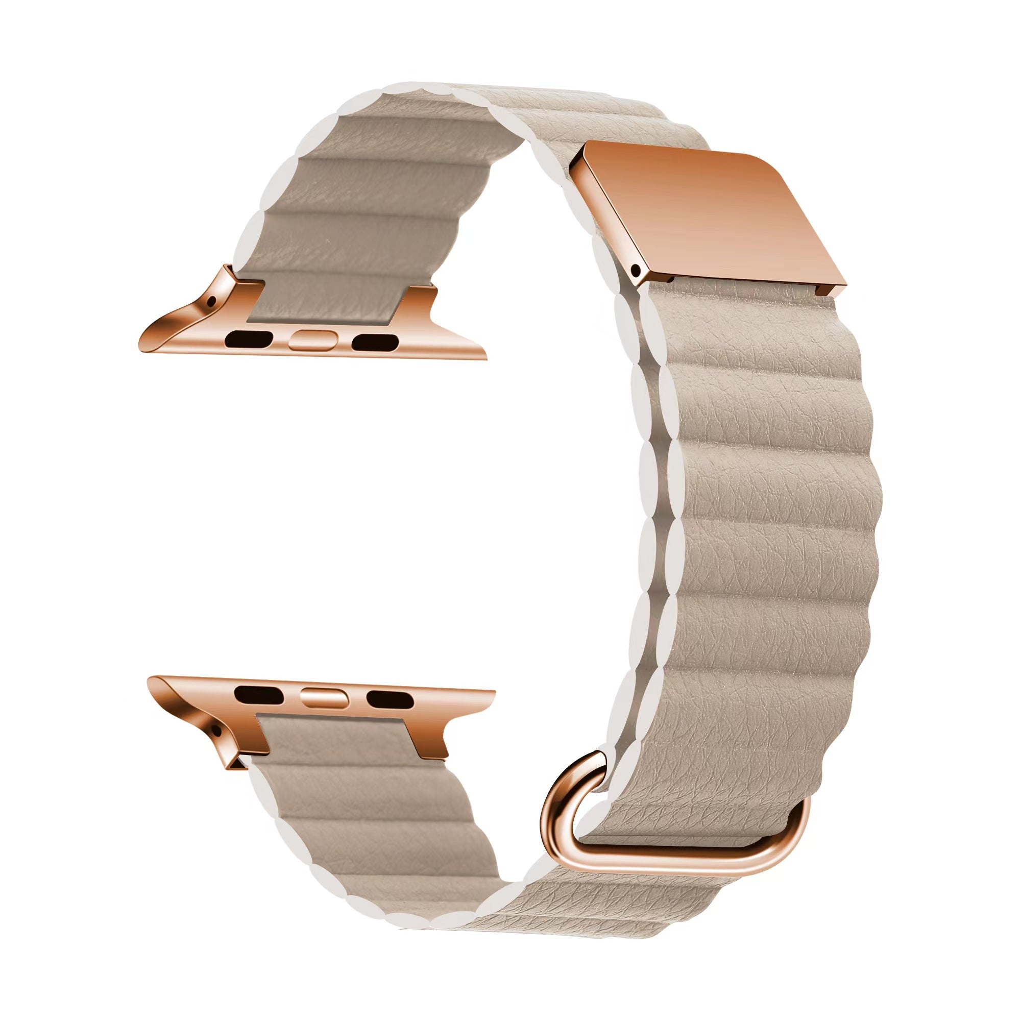 Apple Watch 7 45mm KRD-78 PU Deri Kordon Strap Kayış