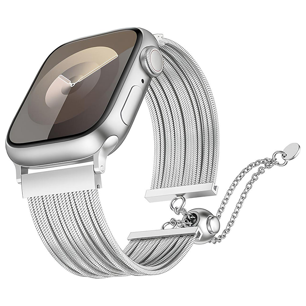 Apple Watch 7 45mm Zore KRD-137 Metal Hasır Kordon