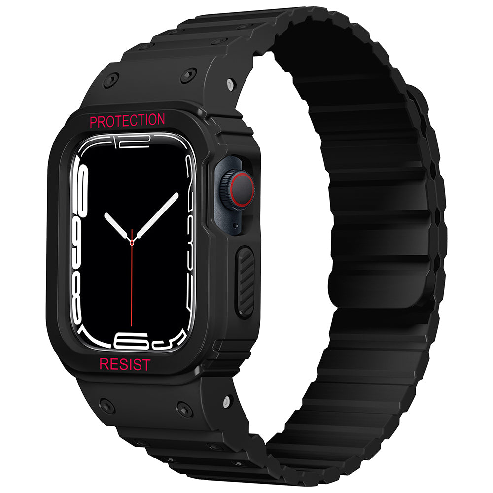 Apple Watch 7 45mm Zore KRD-142 Airbag Tasarımlı Kasa Koruyuculu Silikon Kordon