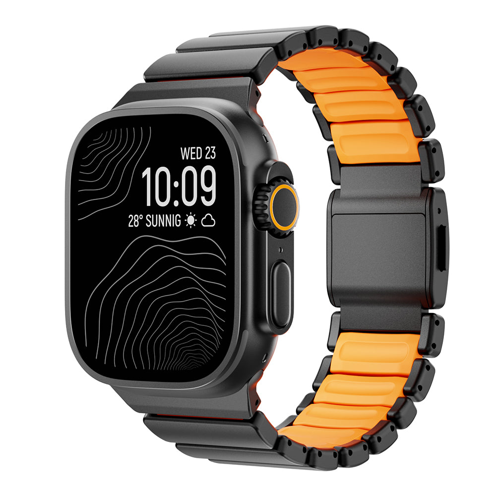 Apple Watch 7 45mm Zore KRD-152 Titanyum Silikon Kordon