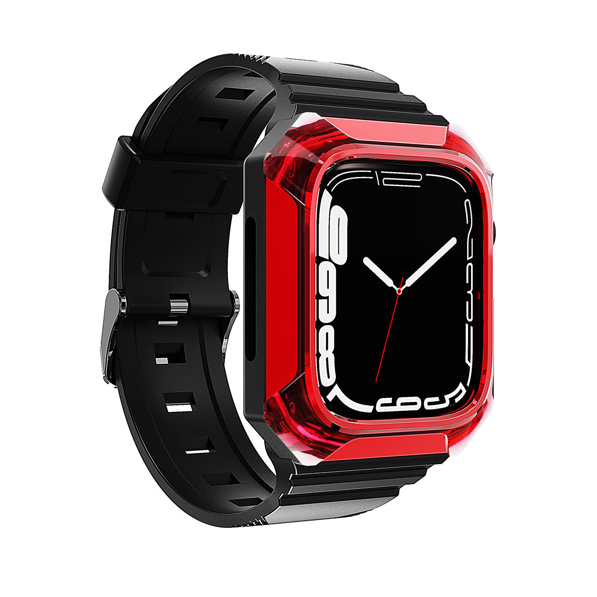 Apple Watch 7 45mm Zore KRD-88 Sert PC Kasa Koruyuculu Silikon Kordon
