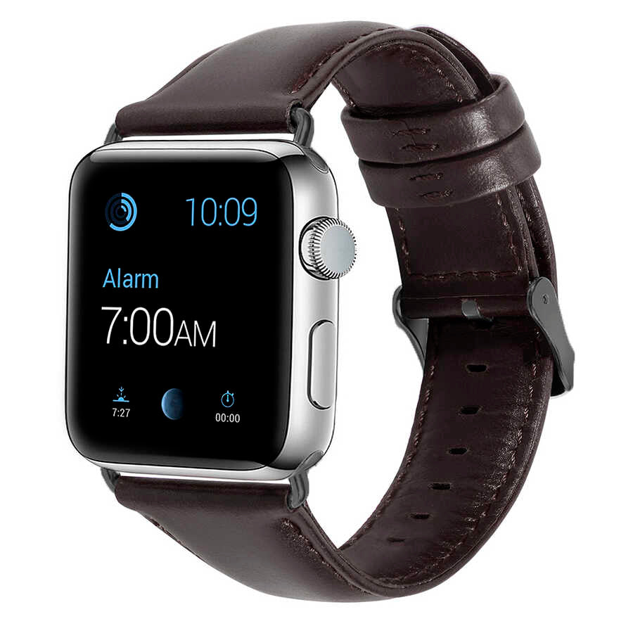 Apple Watch Ultra 49mm Kordon Luxury Leather Deri Strap Kayış