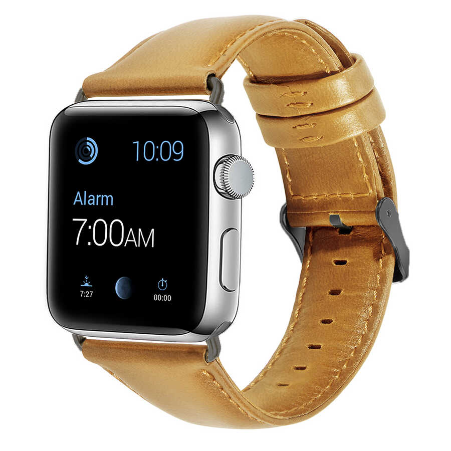 Apple Watch Ultra 49mm Kordon Luxury Leather Deri Strap Kayış