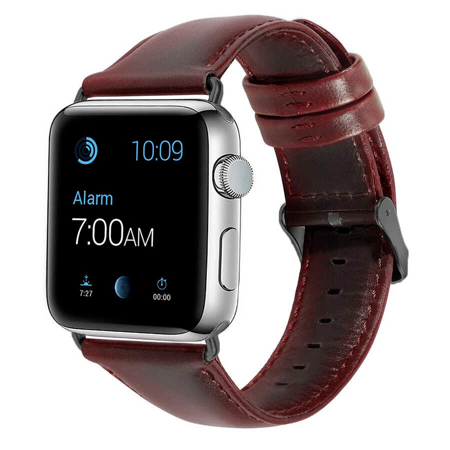 Apple Watch Ultra 49mm Kordon Luxury Leather Deri Strap Kayış