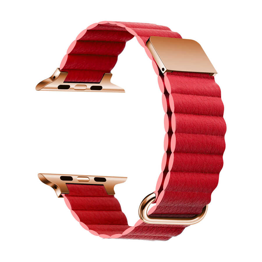 Apple Watch Ultra 49mm KRD-78 PU Deri Kordon Strap Kayış