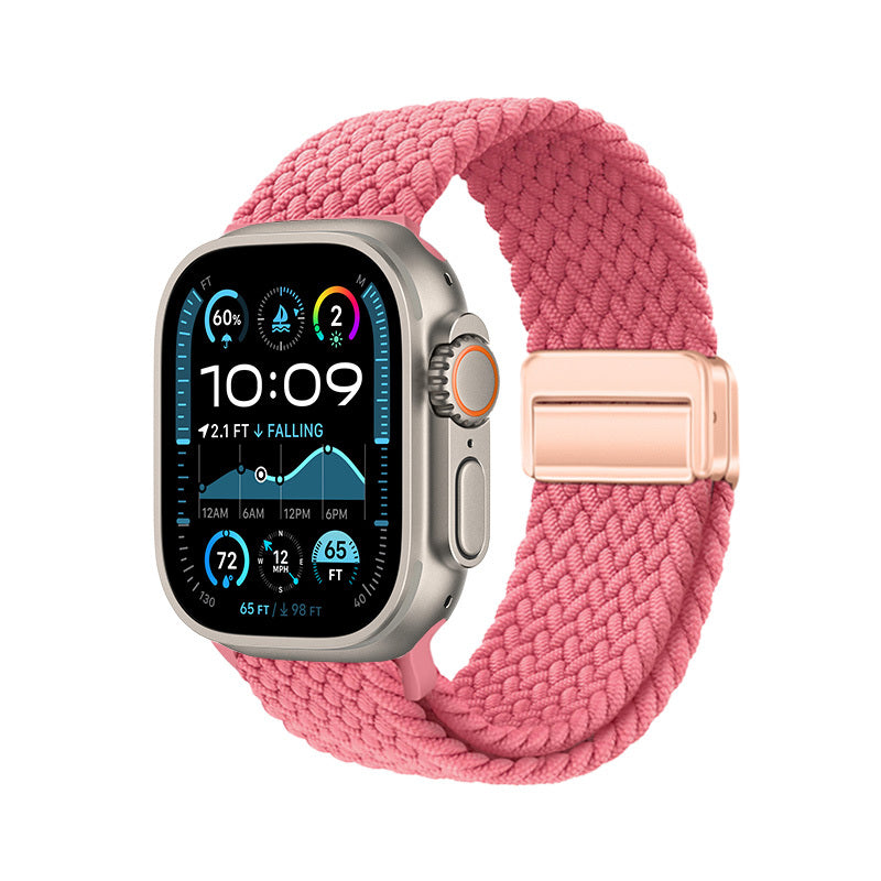 Apple Watch Ultra 49mm Zore KRD-134 Örgü Tasarımlı Hasır Kordon Strap Kayış