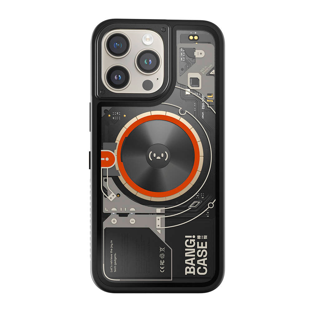iPhone 15 Pro Uyumlu Kılıf Özelleştirilebilir 3 Fonksiyonlu Bluetooth Bağlantılı Bitmo Lab Bangcase Akıllı M-safe Kapak
