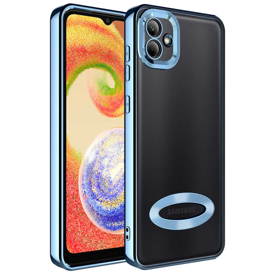 Galaxy A03 Uyumlu Kılıf Kamera Korumalı Logo Gösteren Zore Omega Kapak