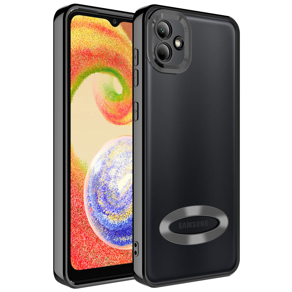 Galaxy A04 Uyumlu Kılıf Kamera Korumalı Logo Gösteren Zore Omega Kapak